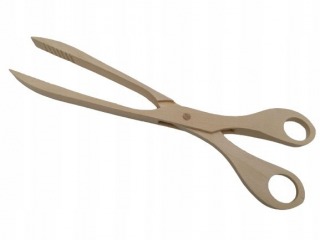 Wooden grill tongs