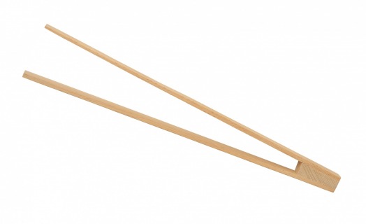 Wooden grill tongs