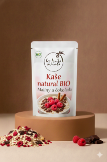 Porridge natural BIO Raspberries and dark chocolate 250 g