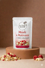 Muesli with raspberries in white chocolate 300 g