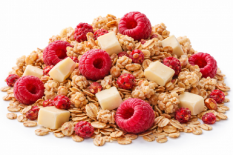 Muesli with raspberries in white chocolate 300 g