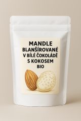 Organic white chocolate blanched almonds with coconut  5 kg