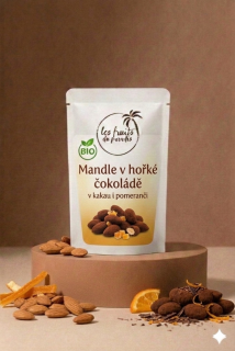 Amandes naturelles torréfiées au chocolat noir orange au cacao BIO 5 kg