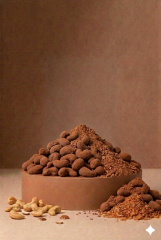 Noix de cajou grillées dans du chocolat au lait avec de la poudre de cacao BIO CZ 5 kg