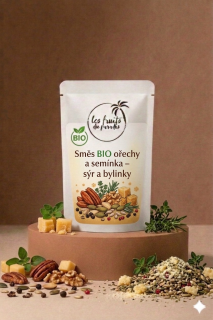 Zmes orechov a semien BIO - so syrovou a bylinkovou príchuťou 300 g
