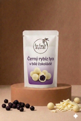 Schwarzer Johannisbeer-Lyo weißer Schokolade 200 g