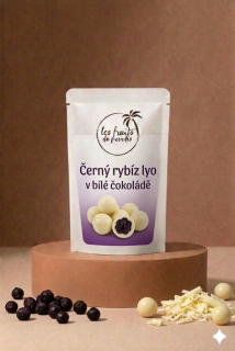 Schwarzer Johannisbeer-Lyo weißer Schokolade 200 g